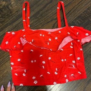 Red Crop Top